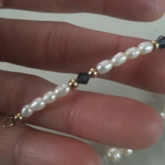 Set of pearl bracelets w/ tigers eye & blue stones - Picture 6 of 8